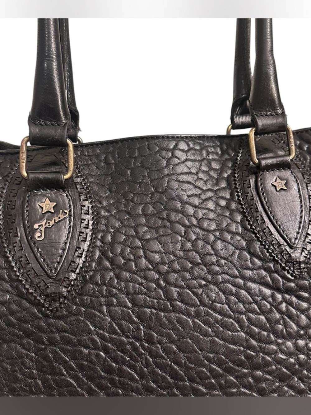 Fendi Du Jour Pebbled Leather Shoulder Bag - Picture 2 of 15